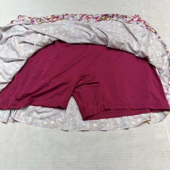 Jofit Apparel Skort Womens XXL Purple Floral Tiered Mini Tennis Athletic‎ UPF 50 - Picture 7 of 9